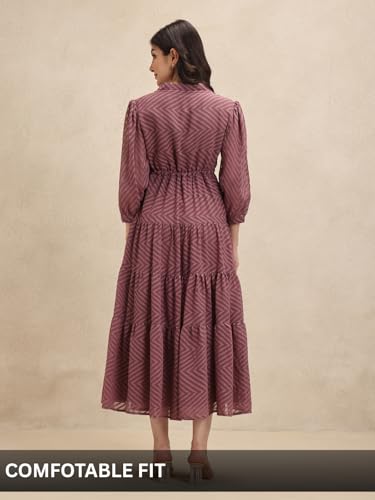 Image of Leriya Fashion Maxi Dress for Women | Western Summer Georgette Stylish A-line Dress for Beach Party Outfits | Western Summer Black One Piece Knee Length Dresses for Woman