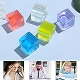 Jelly Cube Fidget Toy, Squeeze Fidget Toys, Stress Cube Stress-Relieving Little Toys for Boys and Girls Gift Party School (Purple Blue Orange Green Pink Transparent White) (20 pcs colorful) - Image 3