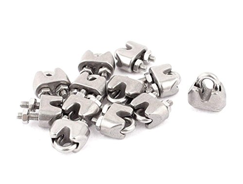 Luomorgo M2 1/16" Wire Rope Cable Clip Clamp 304 Stainless Steel Saddle Clamp Cable 12Pcs #TOP30