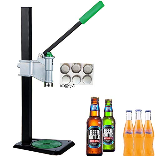 Amazon | Aidour HM 打栓機 手押し式打栓機 瓶蓋100個付さ 王冠 ビール