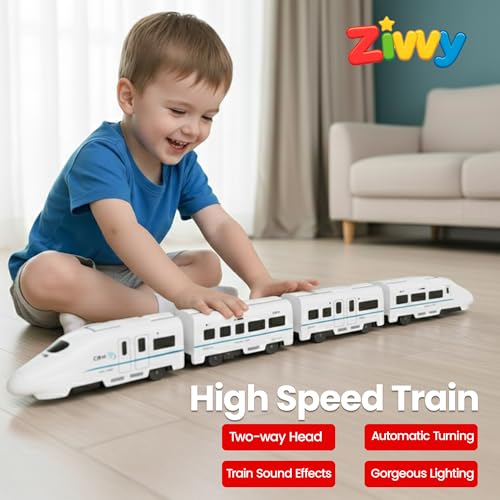 Image of Electric Train Toy for Kids | Smooth Forward & Backward with Left /Right Steering | Realistic Light and Sound Effects | Indoor Play Train Toy for Boys and Girls | Kids Vehicle Toy
