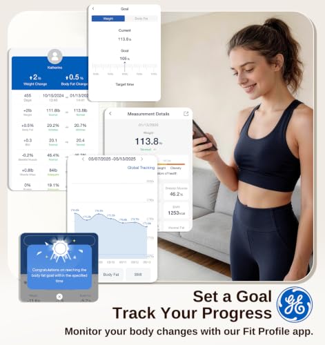 GE Smart Scale for Body Weight, Body Fat, BMI, 3-in-1 LED Display, 11-inch - image 5