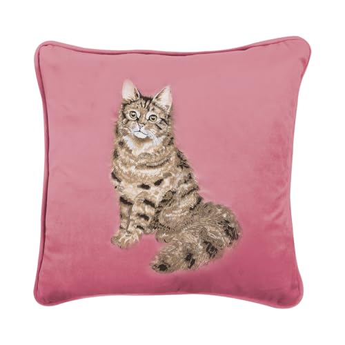 Coussin brodé chat Feline Fabulous d'exception aux finitions de luxe - 2