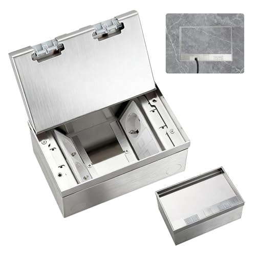 Bodeneinbausteckdose, 4000W/16A Wasserdichte Edelstahl...