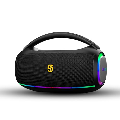 Image of Groove Z Pro Powerful 50W Stereo Sound Surround Speaker with RGB, up to 9Hrs of Music, Deep Bass, Bluetooth 5.3, Multi-Compatible Connections - Raging Black
