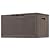 Greesum 100 Gallon Resin Patio Storage Box for Garden Tools, Outdoor Furniture Cushions, Pool Supplies, Dark Brown