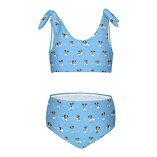 Jack Russell Terrier Puppy Girls Bikini Sets 2 Piece Swimsuits Bathing Suit Swimwear