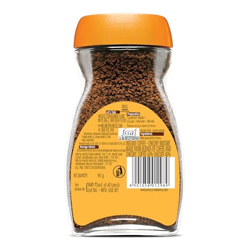 Image of Sunrise Instant Coffee Powder by Nescafe | Rich Aroma for the perfect start to your day | Coffee Chicory-Mix | 90g Jar (Pack of 3)