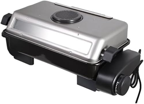 Miniatura 3 de Asador de pescado de doble cara con placa de parrilla de alambre, perilla de control de temporizador, calefacción de doble cara