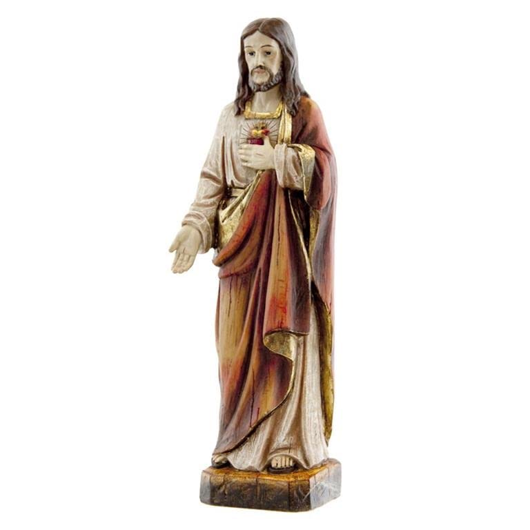 Sacré Cœur de Jésus en résine 20 cm : statue religieuse DRW