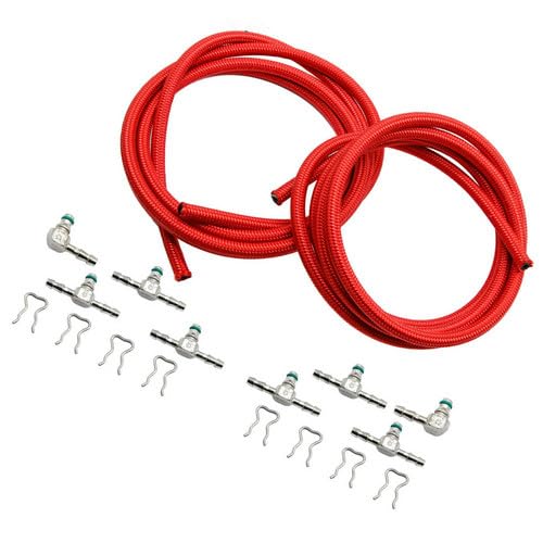 Red Fuel Injector Return Line Rail Kit for 2004.5–2010 Duramax LLY, LBZ & LMM Diesel - Image 3