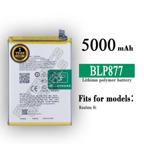 Image of BLP877 Battery for Realme 8 /8i Battery with 1 Year Warranty****(U35)
