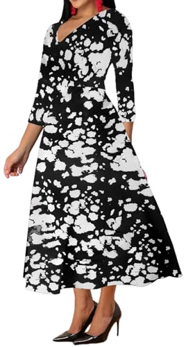 Image of VisiChenup African Print Dress for Women Casual Midi Dress