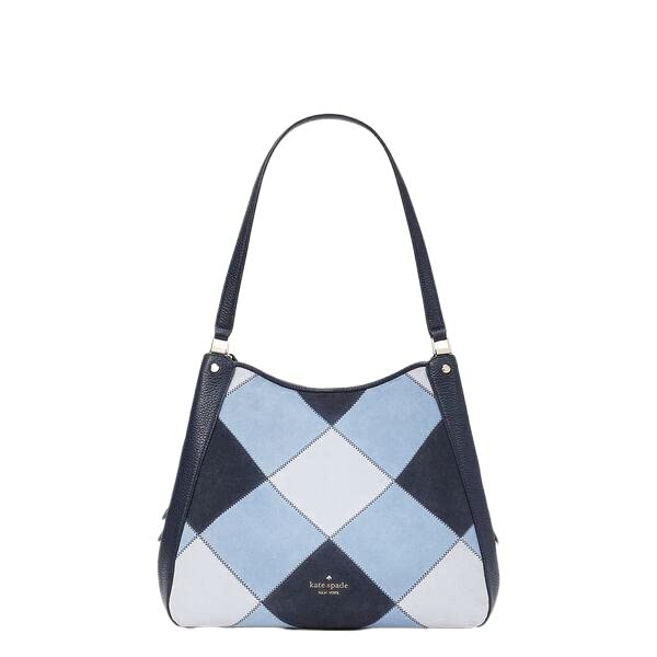 kate spade new york womens Leila Patchwork Suede Medium Triple Compartment Shoulder