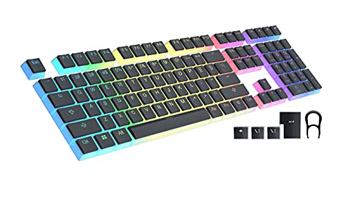 HUICCN PBT Pudding Keycaps, 112 Doubleshot OEM Profile Keycap Set, for ANSI/ISO Mechanical Keyboard, Compatible with Cherry MX/Outemu/Gateron/Optical Switch - Black HUICCN PBT Pudding Keycaps, 112 Doubleshot OEM Profile Keycap Set, for ANSI/ISO Mechanical Keyboard, Compatible with Cherry MX/Outemu/Gateron/Optical Switch - Black