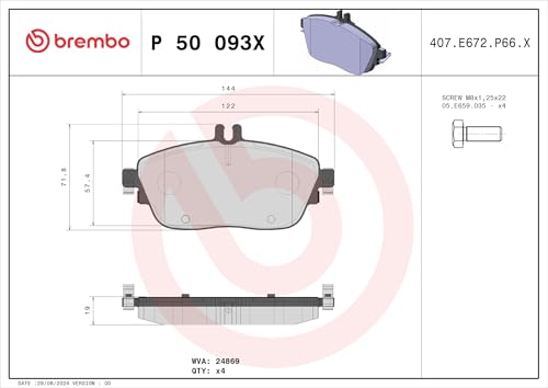 Brembo P 50 093X Brake Pad - 3