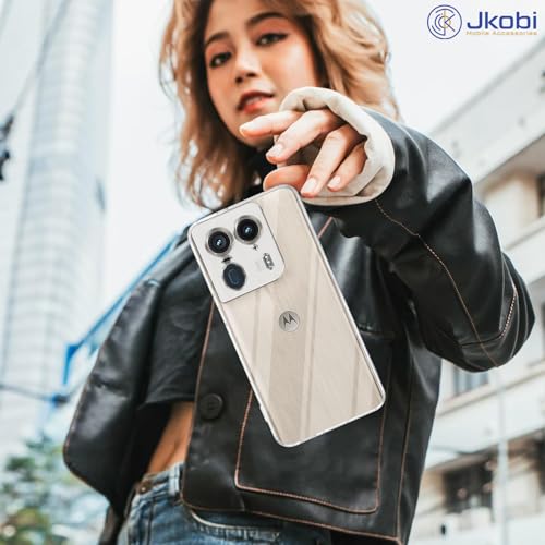 Image of Jkobi Back Case Cover for Motorola Moto Edge 50 Ultra 5G (Shockproof Case with Clear Silicone | Camera Protection | Soft and Flexible | Transparent)