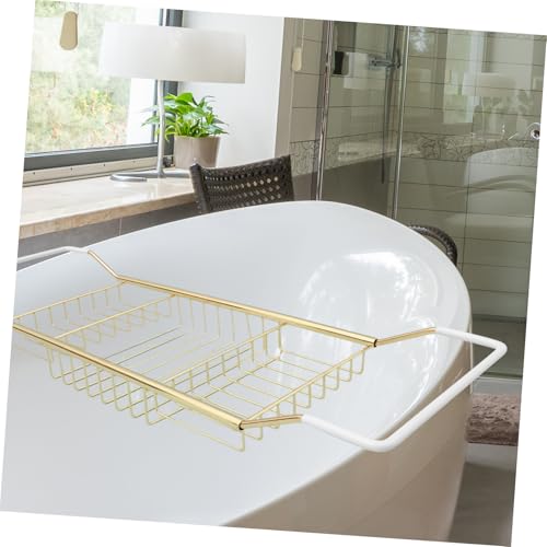 Estante extensible de acero inoxidable para bañera para evitar caídas de objetos 6