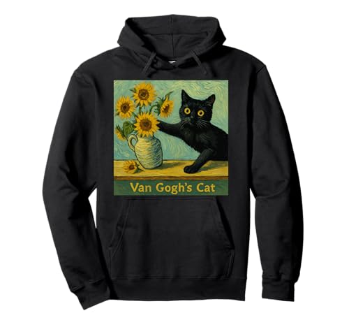 Photo de Van Gogh Chat Art Funny Tournesols Esthétique Humour Sweat à Capuche