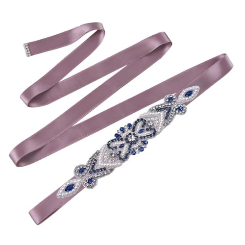 Bridal Sash Rhinestone Hand Applique Wedding Belt