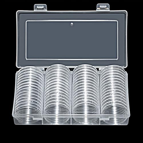 Estuche para monedas transparente de 60 piezas 40mm miniatura 3
