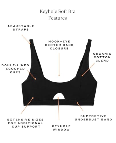 Subset Keyhole Soft Bra – Organic Cotton, Wireless, Breathable, Supportive, Regular & Extra Cup Room, Elevated Essentials3