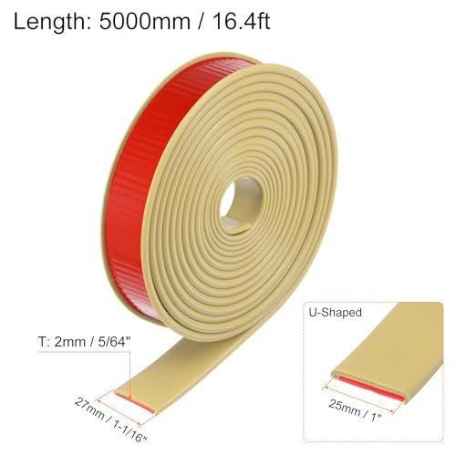 Banda de borde en forma de U autoadhesiva TPE beige protector de cantos de mesas de 25mm 3