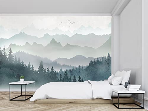 Cliouar-Mountain Peaks Woods Bedroom Living Room Decoration Mural Wallpaper 103"