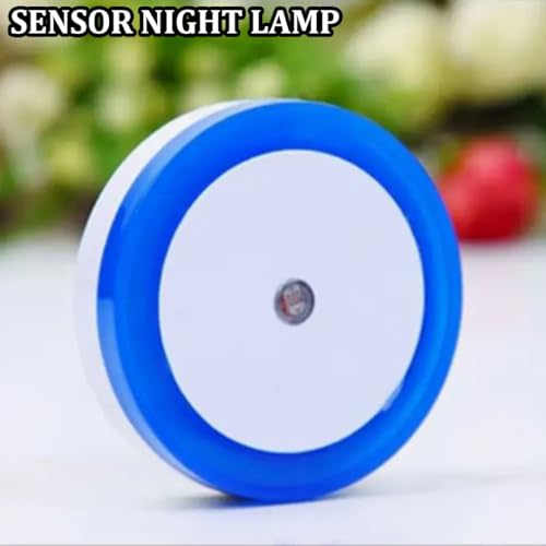 Image of fizzytech Smart Motion Sensor LED Light Bulb with Automatic On /Off and Dimmable Blue Glow, Energy Efficient 7W LED Bulb for Home, Stairs, Kitchen, Bathroom, Wardrobe Lighting (Round Blue Pack-2)