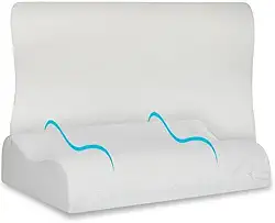 Nap Kit 2 Travesseiro Nasa Cervical Anatômico Ergonômico Ortopédico Antifúngico Antibacteriano Antiácaro 12cm para fronhas 50x70cm - Branco