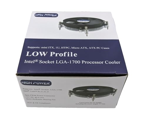 Ventilateur LGA1700 28mm HIGH POWER pour PC de bureau compact mini-ITX