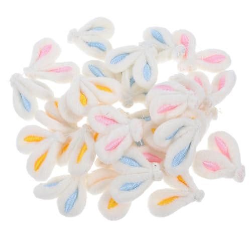 30Pcs Plush Bunny Ears, 1.77x1.57in Easter Bunny Ears Hair Accessories, DIY Doll Hair Clips Party Supplies