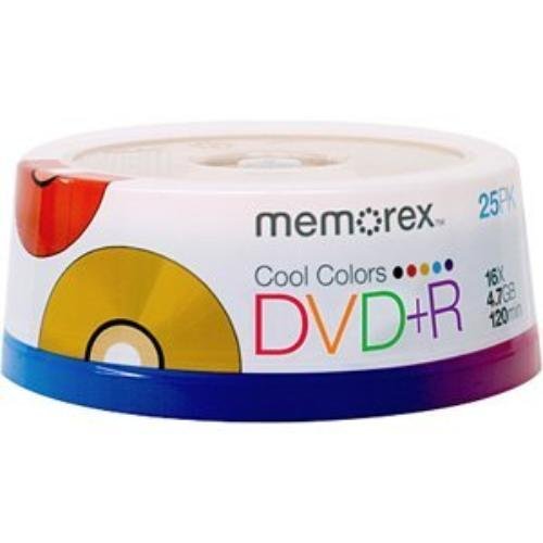 Memorex DVD+R 16X Cool Colors 25pack