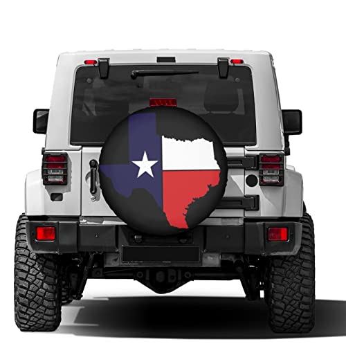 Image of Texas Flag Spare Tire Cover Dust-Proof Wheel Tire Cover Fit Trailer, RV, SUV and Many Vehicle (14, 15, 16, 17 Inch)