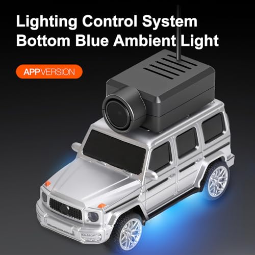 Image of Wltoys 1:64 FPV RC Drift Car, 720P WiFi APP, 2.4GHz Gyro (Sliver) | HD Zero‑lag Camera, 3 Speeds & Suspension. Dual LED Lights. Smooth on Carpets /Tiles. APP Photo /Video /VR for Hobbyists