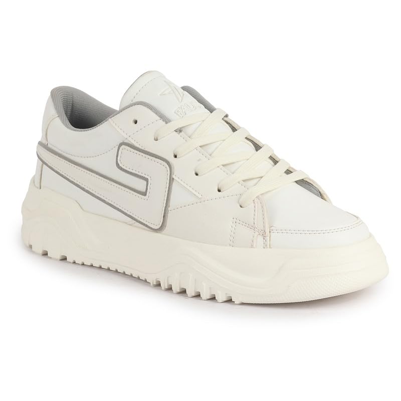 Image of FAUSTO Men's Low Top Chunky Lace-Up Sneaker Shoes|Low Ankle Casual Shoes|All Day Comfortable Sneakers