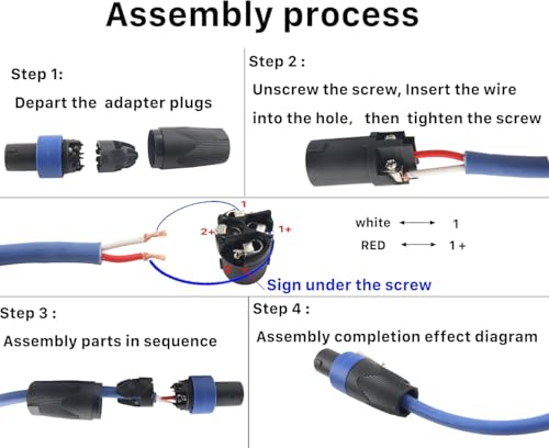 Adaptadores Speakon NL4FC para montaje de escenarios y eventos musicales con altavoces potentes 4