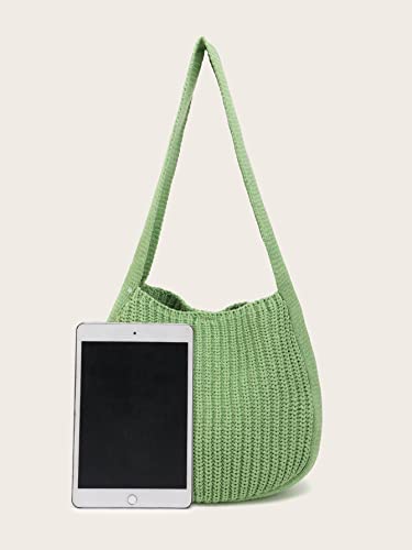 Image of ENBEI Women's Crochet Tote Bag Knit Shoulder bag,Aesthetic Bag,Cute Eco-Friendly Tote for Travel,Daily Use,Gift Box Packaging