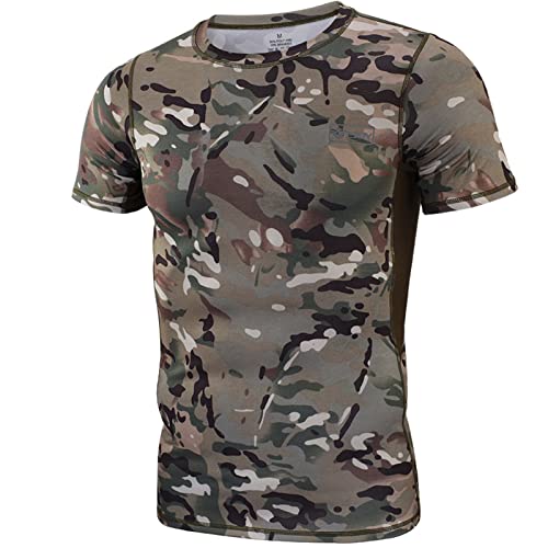GYHH T-Shirt De Camouflage pour Homme De L'armée Américaine - T-Shirt Décontracté pour Homme - Imprimé Serpent Python T-Shirt Camouflage Style Qualité (Camouflage,XL) Cover
