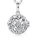 EUDORA Harmony Ball Chiama Angeli Gravidanza Collana con Albero della Vita Collana Pendente Forma di Carillon Musicale per Donna Madre Bambino Gioielli Regalo Originale, 76 cm e 114 cm