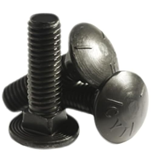 1/4-20 X 1 3/4 Carriage Bolts Grade 5 Coarse Plain - Pack of 25