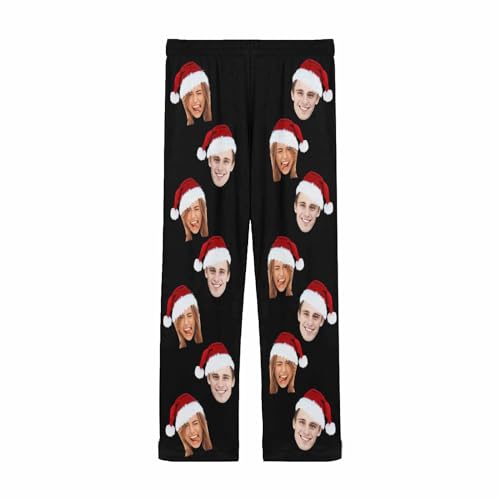 Personalized Face Pajamas Pants for Men Custom Pajamas Bottom Sleepwear Bottoms with Pockets,4