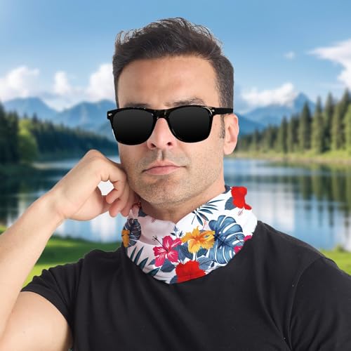 Floral Pattern Cooling Neck Gaiter Face Mask Lightweight Sun Protection Bandana Multifunctional Outdoor Headwear4