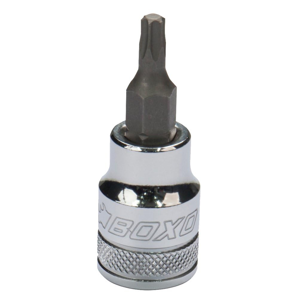 Boxo 3/8" Drive T40 Torx Bit Socket S2 Steel Bit 48Mm Overall Length Star Bit