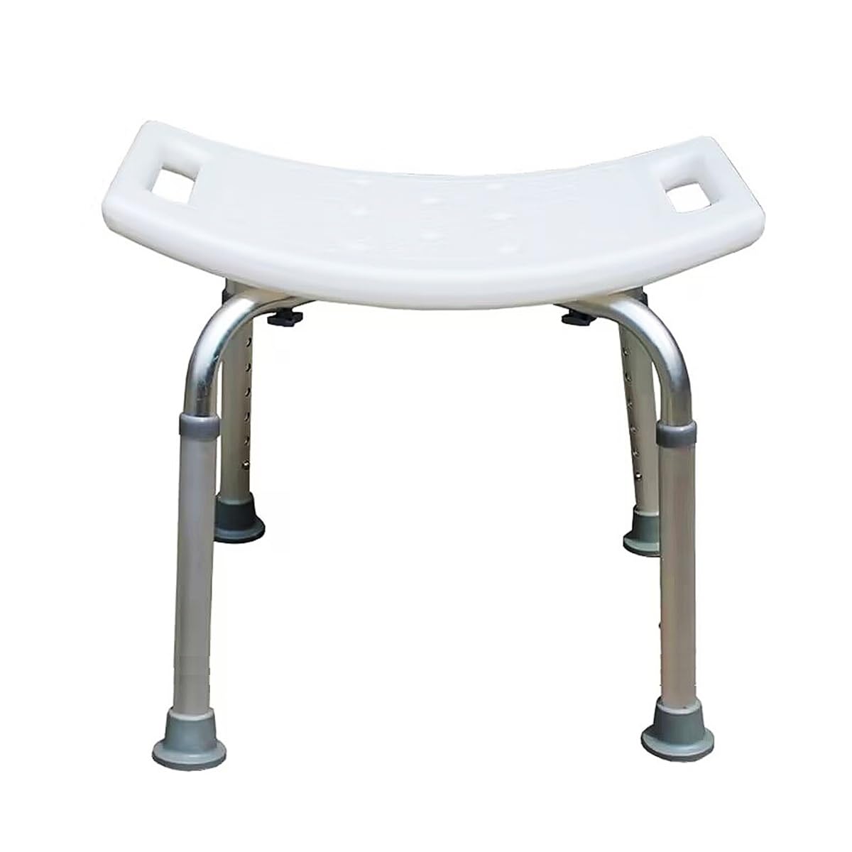 Bath Shower Safety Chair Seat, Adjustable and Anti-Slip Bench Bathtub Stool for Elderly or Seniors (White ShowerChair)