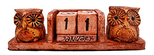 BALIKRAFT Great Horned Owl Calendar Figurine
