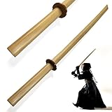 Bokken aus Holz, Katana Wakizashi Tanto, Kendo Schwert Waffenzubehör aus Holz, Kendo-Schwertkampf-Training, Samurai Schwert, Rollenspiel, Cosplay, Iaido-Bokken, Handgefertigt, 98,5 cm