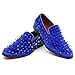 Metrocharm Men's Velvet Fashion Smoking Spike Slipper Dress Tuxedo Loafer Slip On Shoe SM-09 (Blue, us_Footwear_Size_System, Adult, Men, Numeric, Medium, Numeric_10_Point_5)