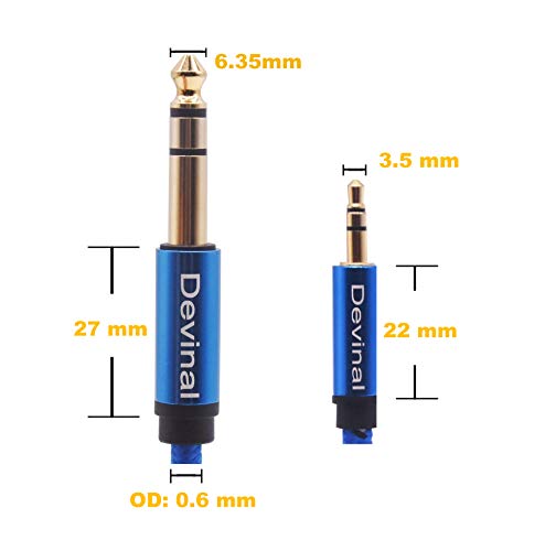 Cable estéreo 1/4 a 3.5 mm, 3 m, trenzado nylon miniatura 5