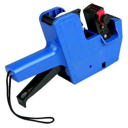 ZorpiaÂ® Mx-5500 Single Row Labeler Price Tag Label Gun Plastic 8 Digits Hand Price Labeller Tag Gun+ Ink Roller + Single Row Label Paper Price Sticker Roll for Offices & Markets (Blue)